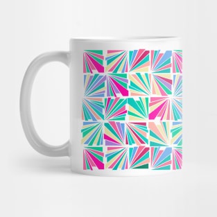 Eighties Geo Neon Shapes Bursts Mug